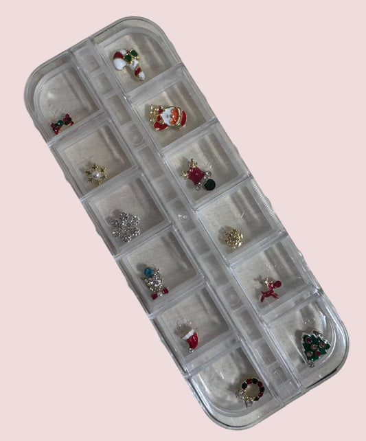 Fontenay 12 Farklı Çeşit 3D Tırnak Süsleri Tırnak Charm Nail Charms Yeni Christmas Özel Süsleri 1