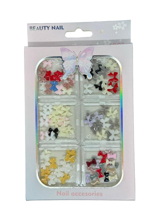 Fontenay 6 Farklı Çeşitli 3D Tırnak Süsleri Tırnak Charm Nail Charms Nail Art Objeleri Karışık